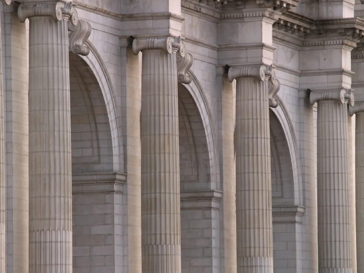 Neoclassical government architecture representing the U.S.–Italy income tax treaty